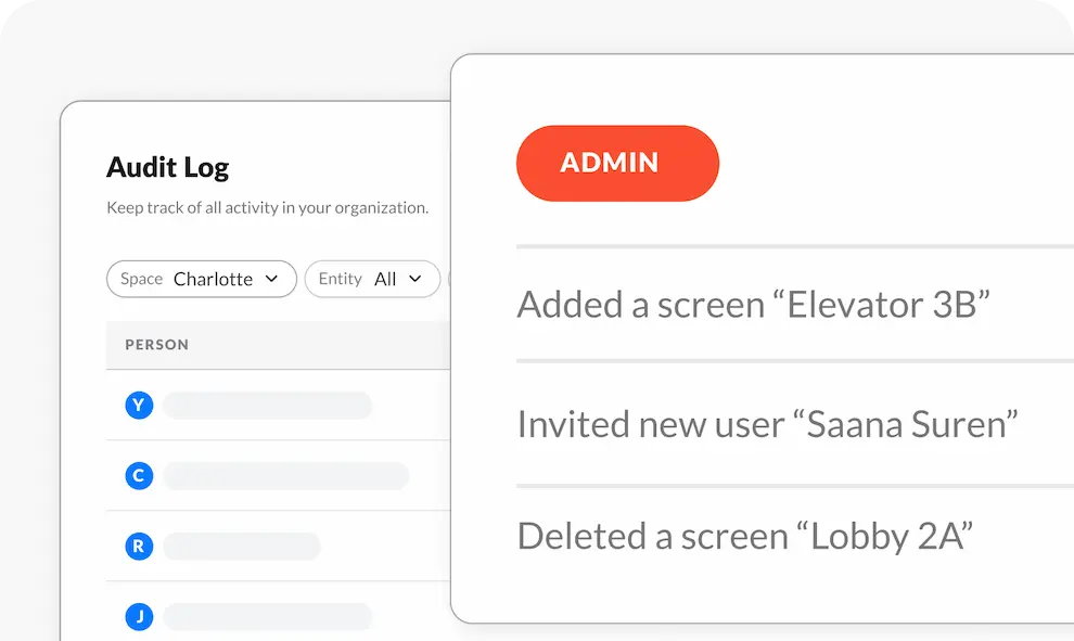 Audit log and admin permissions in Studio