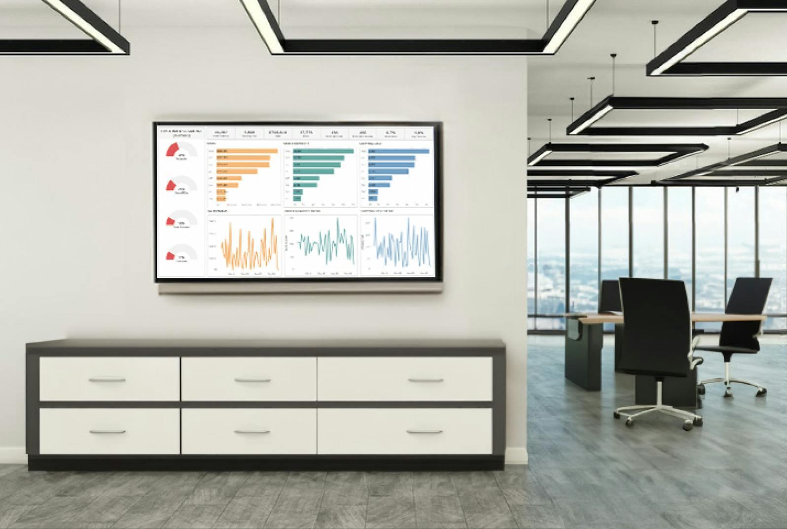 Using digital displays to show data and dashboards